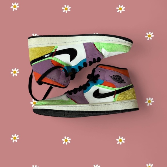 Jordan Air 1 Women's Multicolor Sneakers - Picture 3 of 6